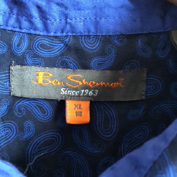 Ben Sherman Blue Short Sleeve Shirt - Picture 3 of 6